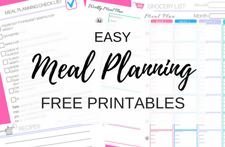 Meal Planning Made Easy - Free meal planning worksheets